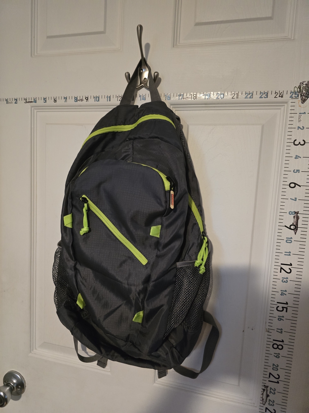 Costco Men's Black Backpack with Lime Accents - Lightweight Daypack
